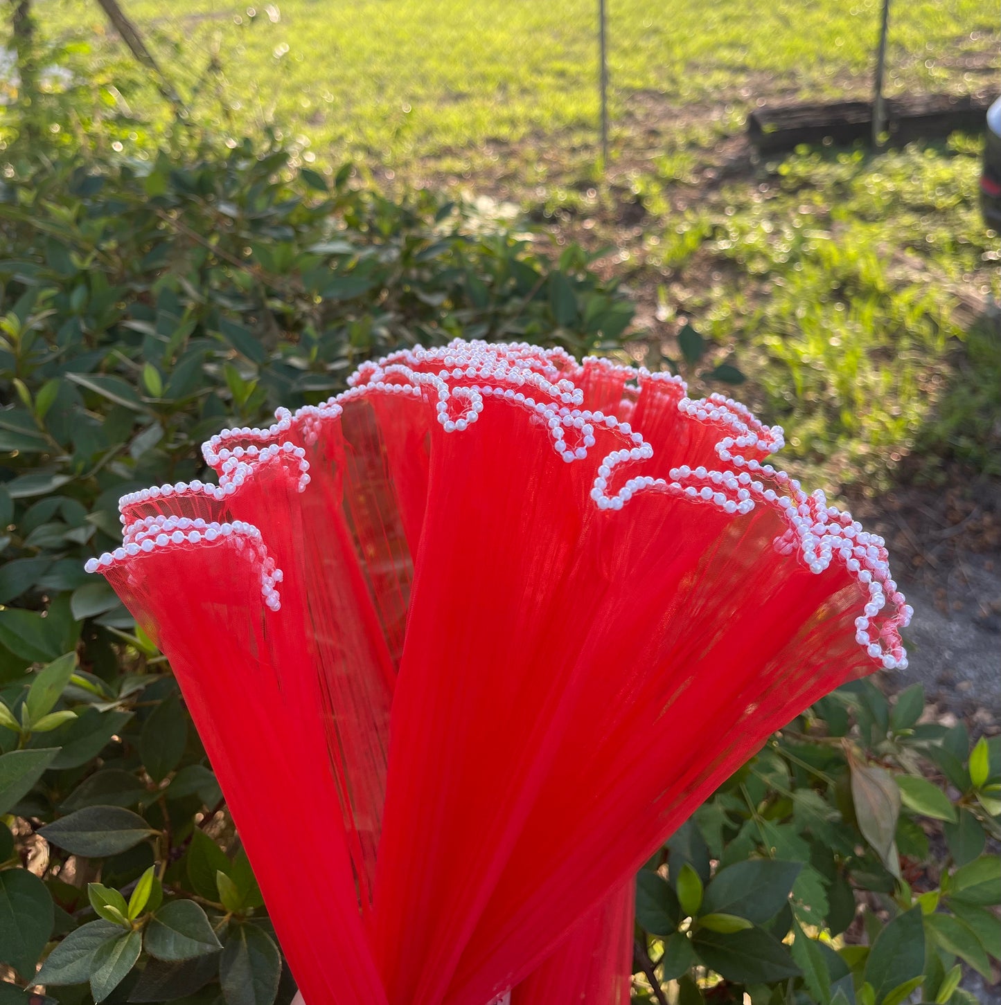 Pearl Mesh - Red